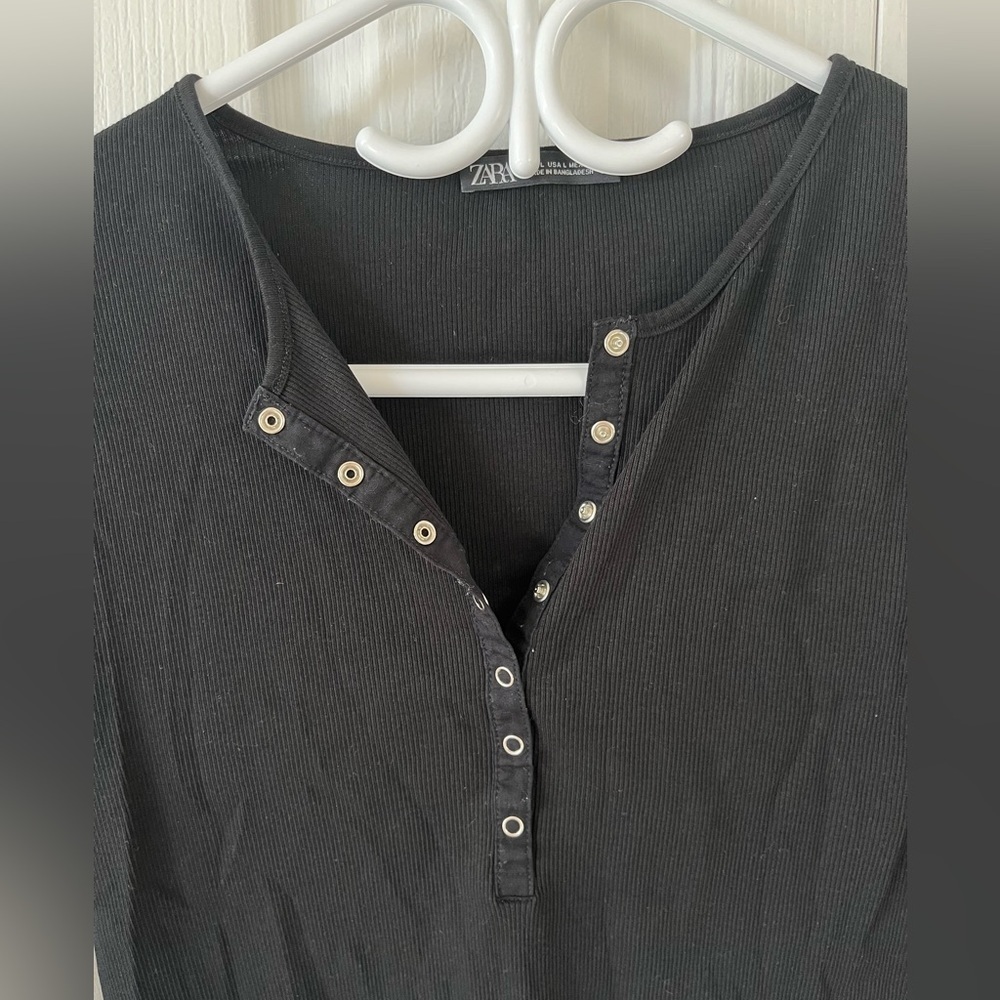 NWOT Zara Ribbed Long Sleeve - Picture 2 of 4